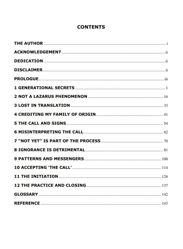 Born Into A Secret Society - Book Content